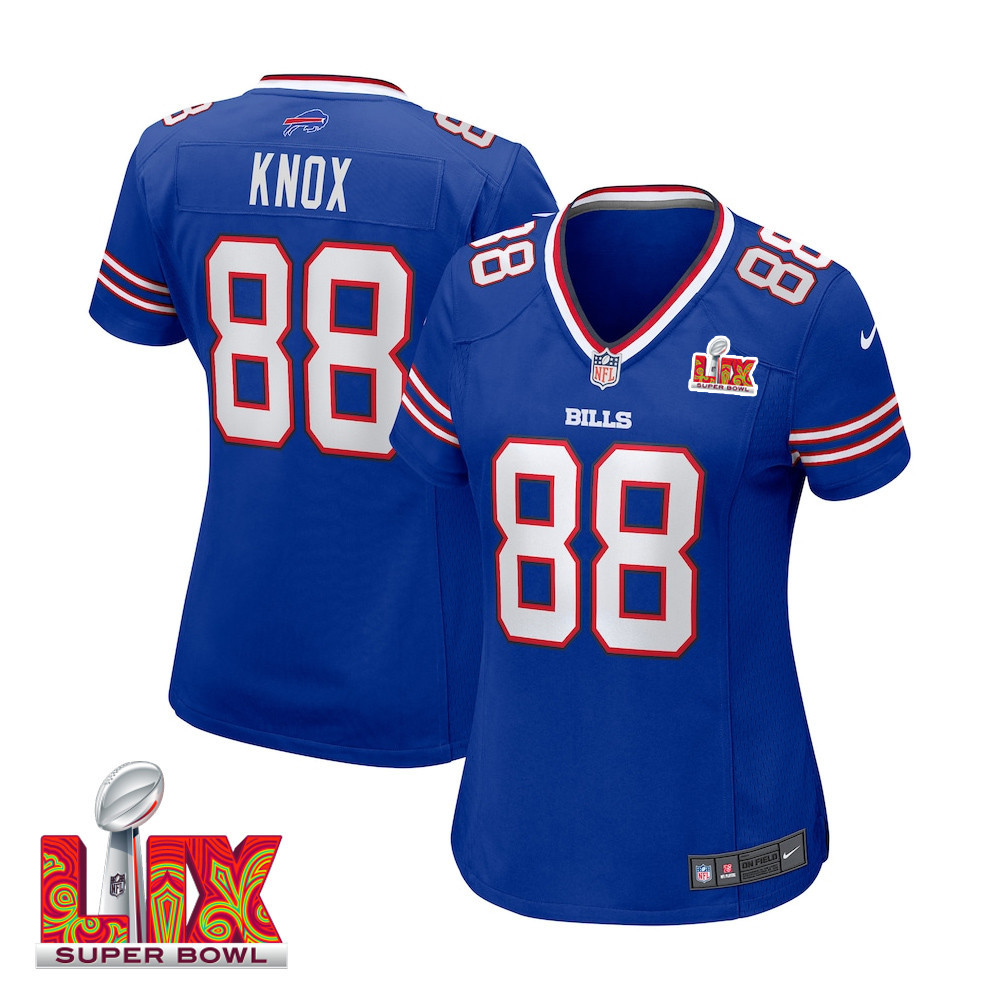 Dawson Knox #88 Buffalo Bills Super Bowl LIX Women's Jersey - Royal JS5234 nicesnker