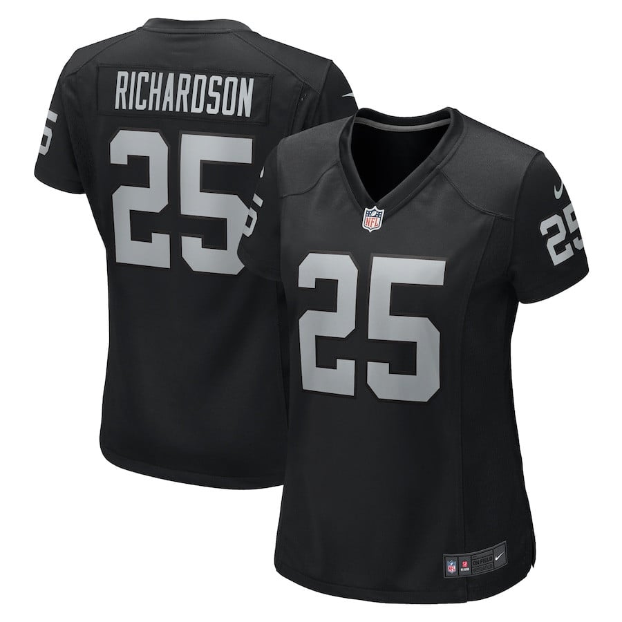 Decamerion Richardson 25 Las Vegas Raiders Women's Team Game Jersey - Black JS9178 nicesnker