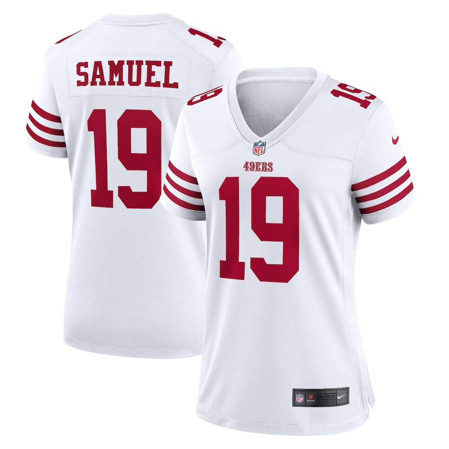 Deebo Samuel 19 San Francisco 49ers Women Jersey - White JS5955 nicesnker