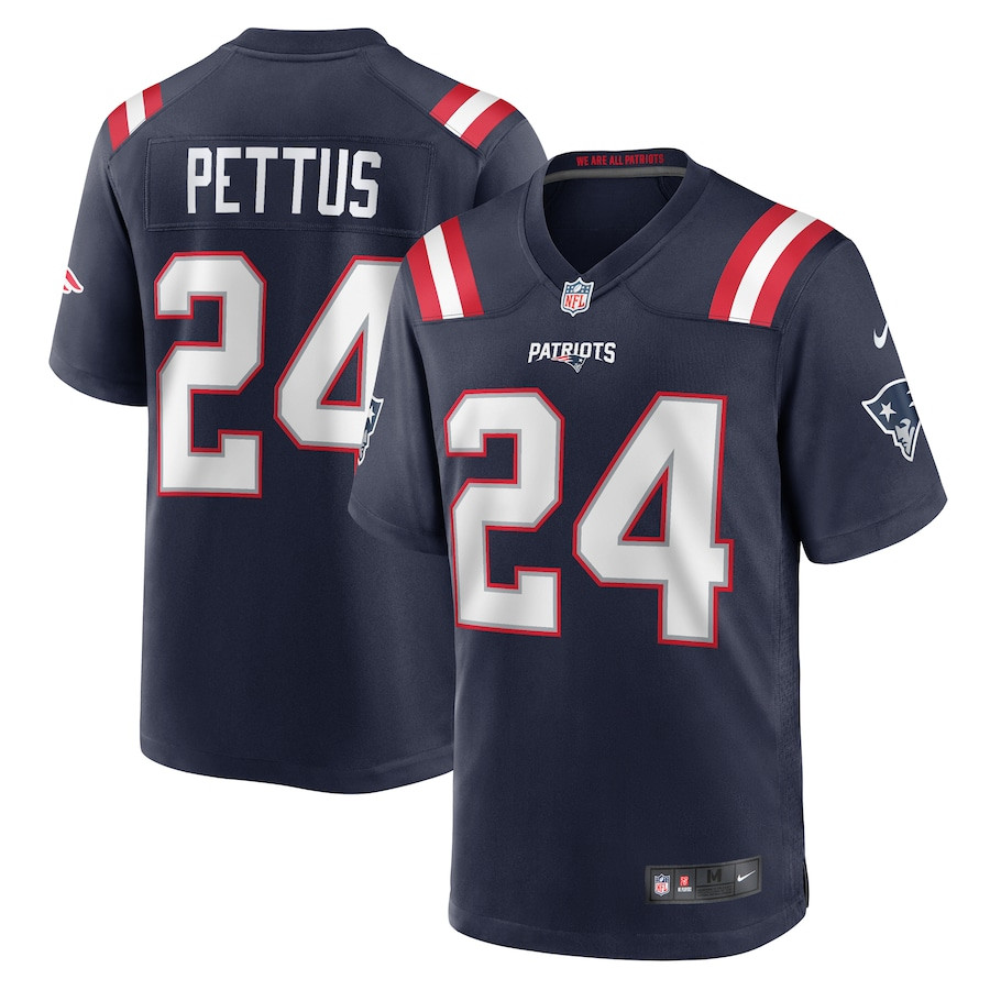 Dell Pettus 24 New England Patriots Game Men Jersey - Navy JS6828 nicesnker