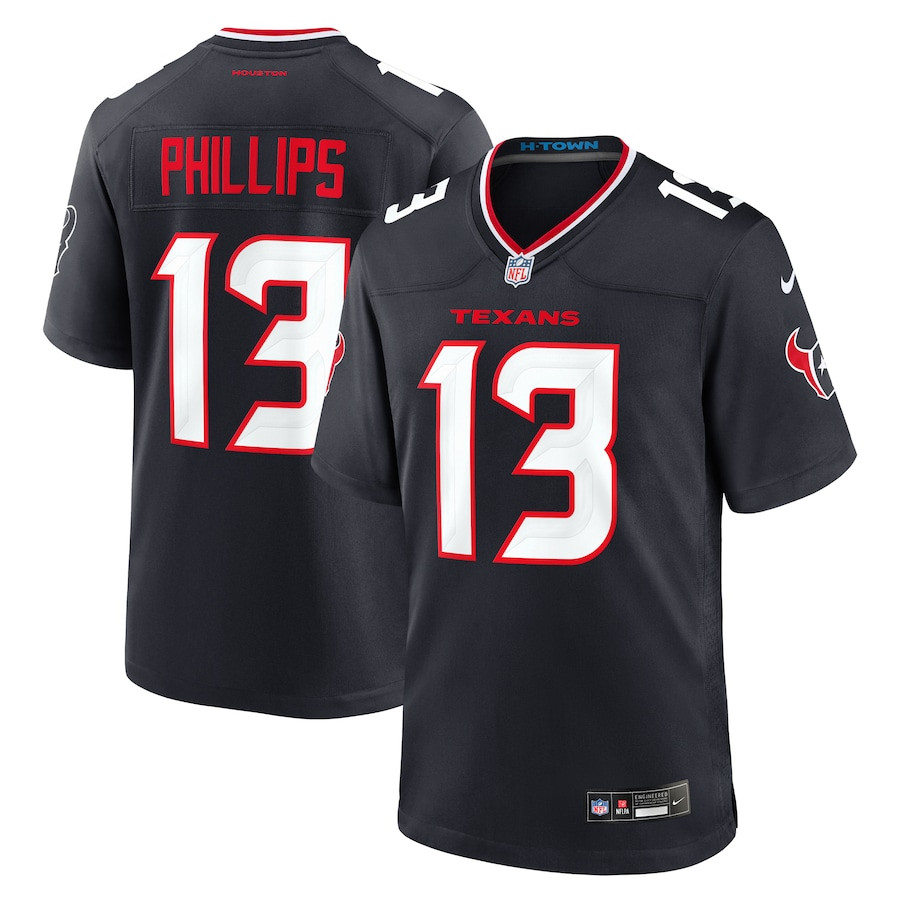 DelShawn Phillips 13 Houston Texans Team Game Men Jersey - Navy JS5205 nicesnker