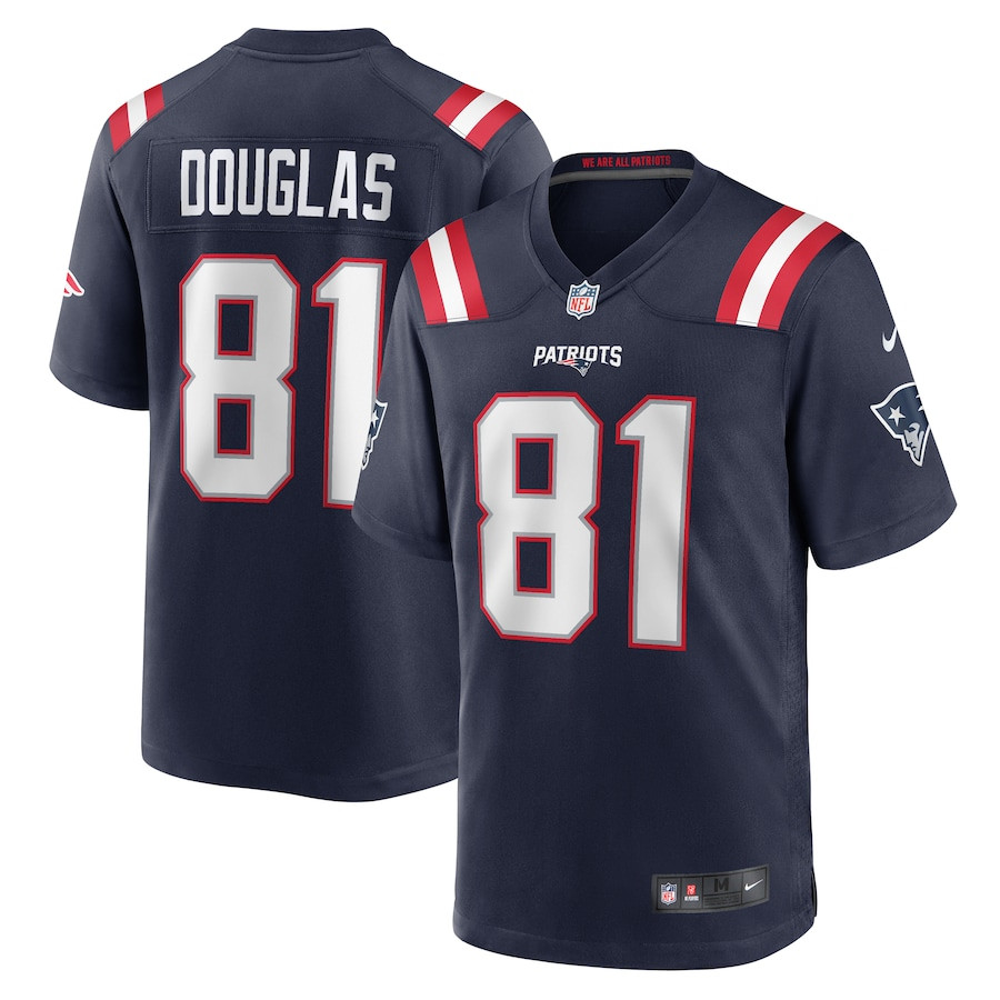 Demario Douglas 81 New England Patriots Game Men Jersey - Navy JS6910 nicesnker