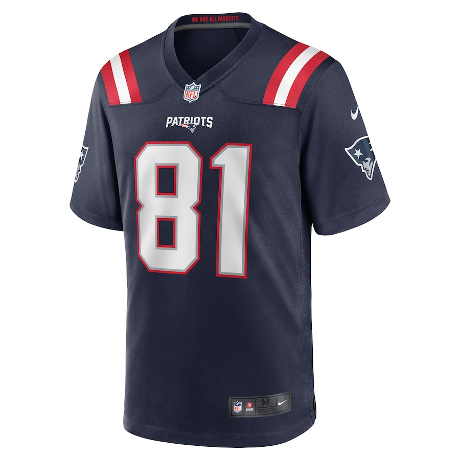 Alternative view of Demario Douglas 81 New England Patriots Game Men Jersey - Navy JS6910 nicesnker