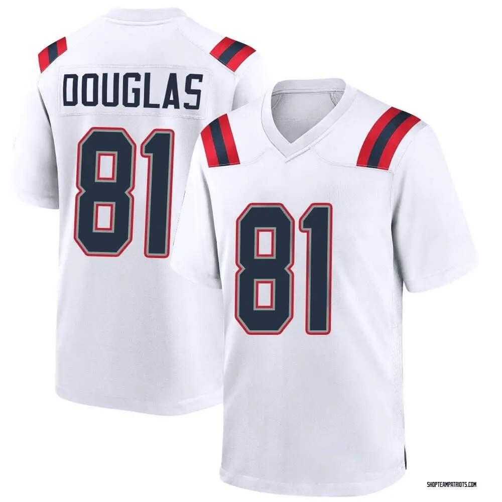 Demario Douglas 81 New England Patriots Game Men Jersey - White JS3631 nicesnker