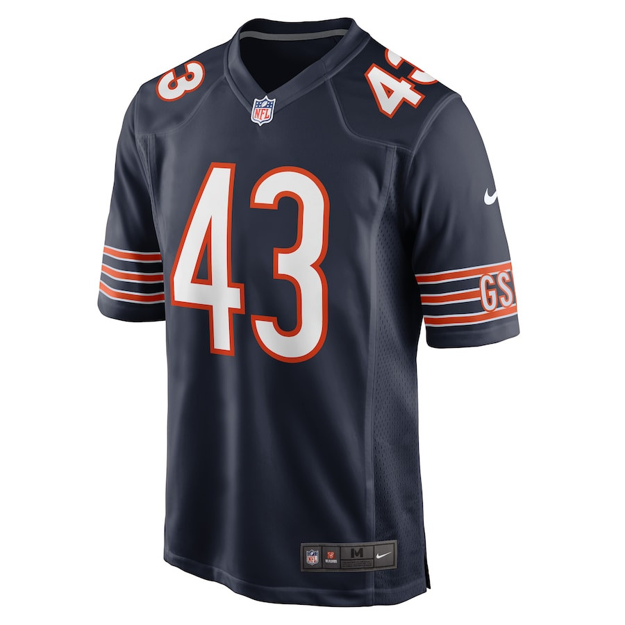 Alternative view of DeMarquis Gates 43 Chicago Bears Game Men Jersey - Navy JS5496 nicesnker
