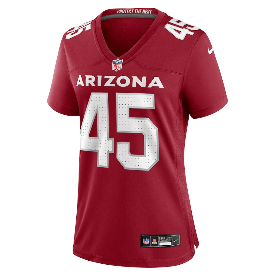 Alternative view of Dennis Gardeck 45 Arizona Cardinals Women's Game Jersey - Cardinal JS7978 nicesnker