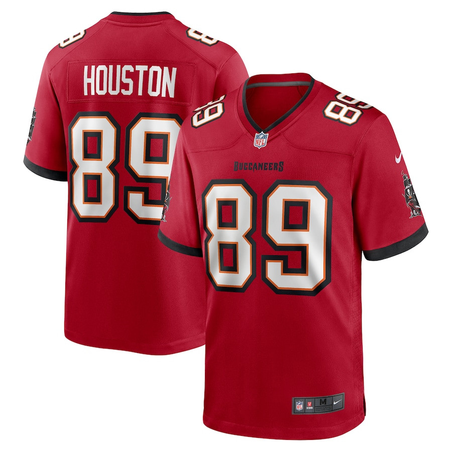 Dennis Houston 89 Tampa Bay Buccaneers Game Men Jersey - Red JS5518 nicesnker