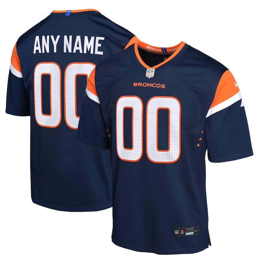 Denver Broncos Alternate Custom Game YOUTH Jersey - Navy JS1529 nicesnker