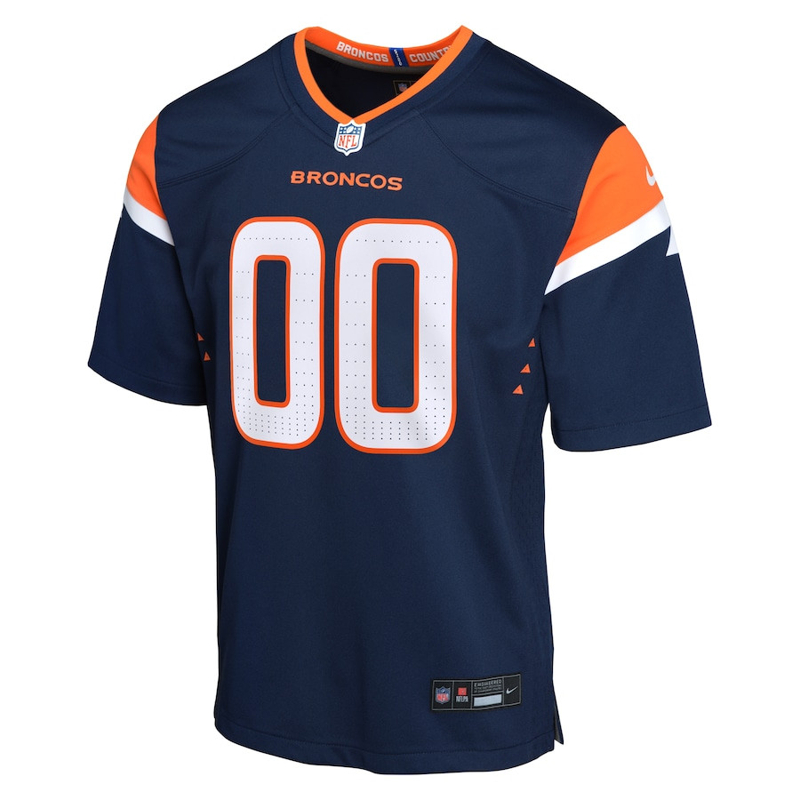 Alternative view of Denver Broncos Alternate Custom Game YOUTH Jersey - Navy JS1529 nicesnker