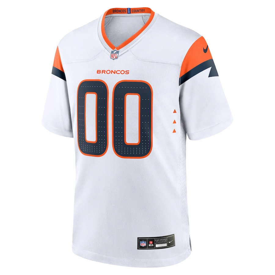 Alternative view of Denver Broncos Custom Game Men Jersey - White JS7159 nicesnker