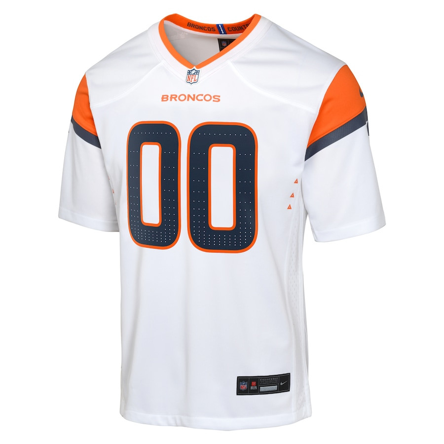 Alternative view of Denver Broncos Custom Game YOUTH Jersey - White JS6228 nicesnker