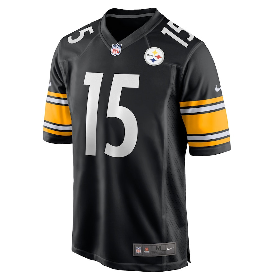 Alternative view of Denzel Mims 15 Pittsburgh Steelers Game Men Jersey - Black JS7309 nicesnker
