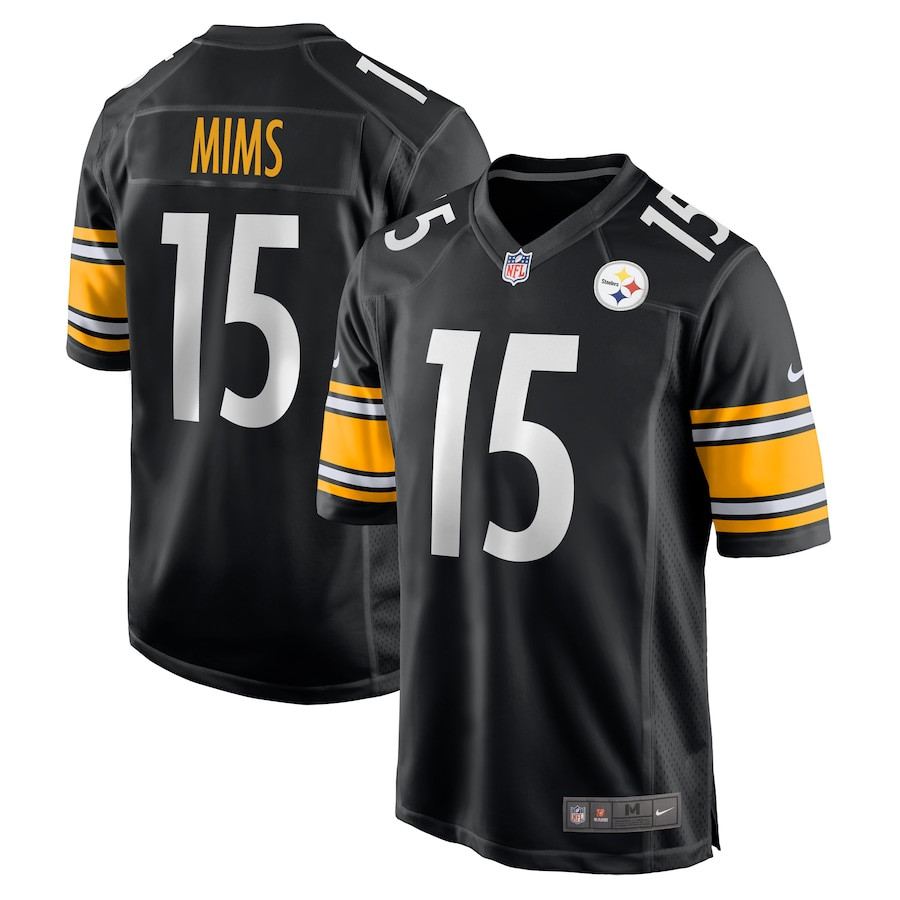 Denzel Mims 15 Pittsburgh Steelers Game Men Jersey - Black JS7309 nicesnker