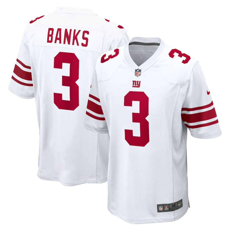 Deonte Banks 3 New York Giants Game Men Jersey - White JS6991 nicesnker