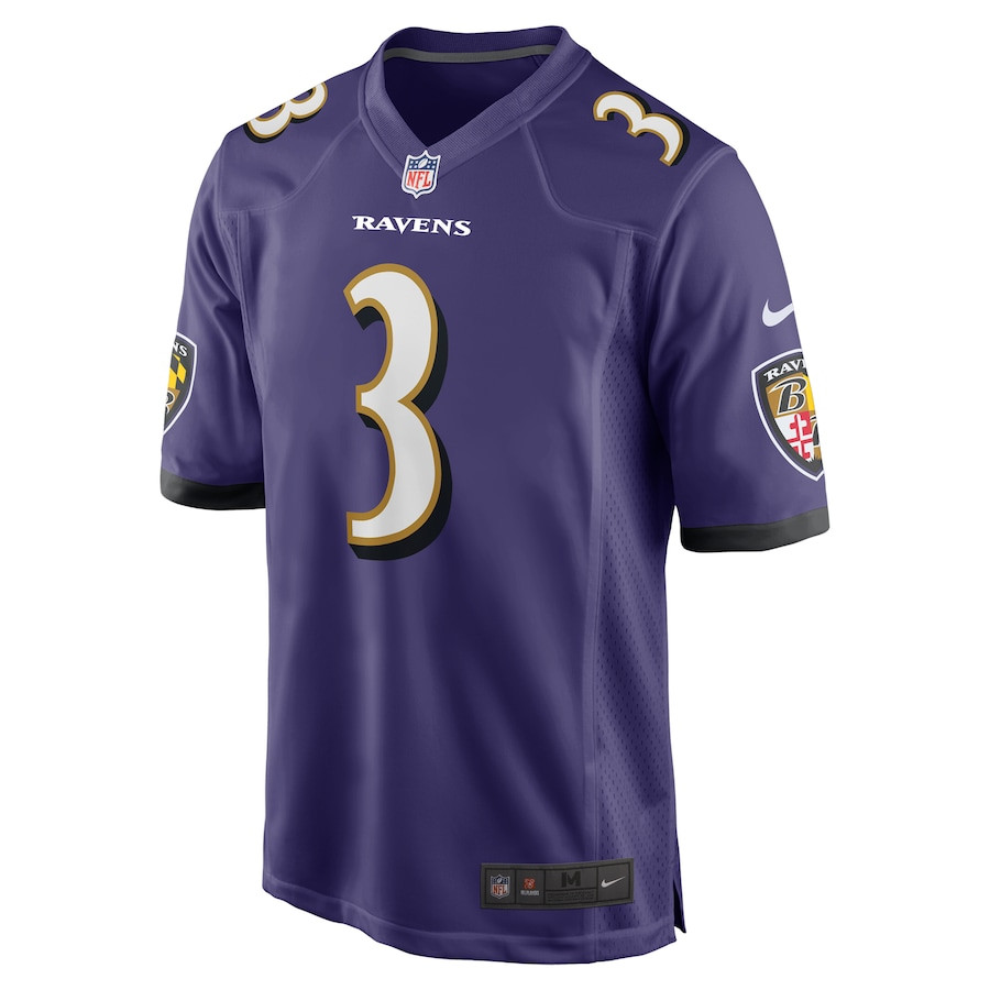 Alternative view of Deonte Harty 3 Baltimore Ravens Team Game Men Jersey - Purple JS9356 nicesnker