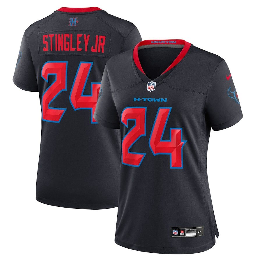 Derek Stingley Jr. 24 Houston Texans Alternate Game Women Jersey - Navy JS1695 nicesnker