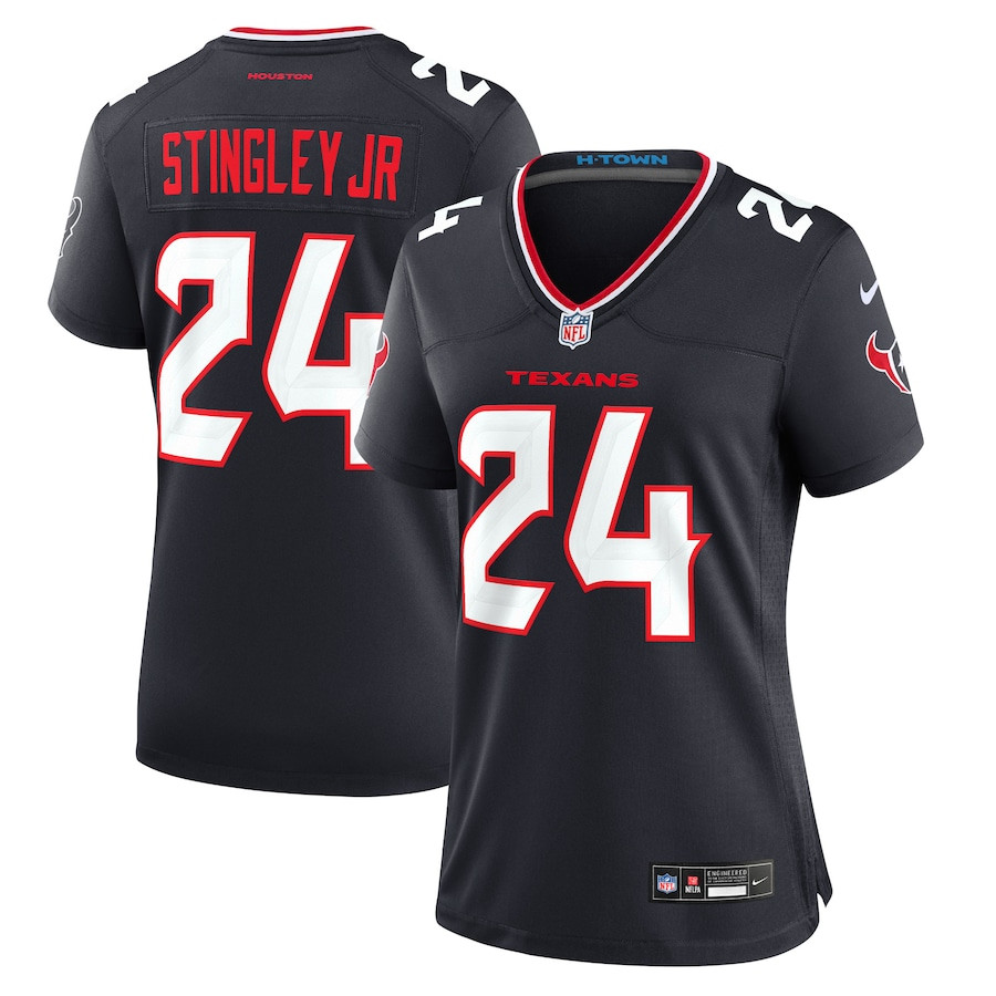 Derek Stingley Jr. 24 Houston Texans Women Game Jersey - Navy JS1256 nicesnker