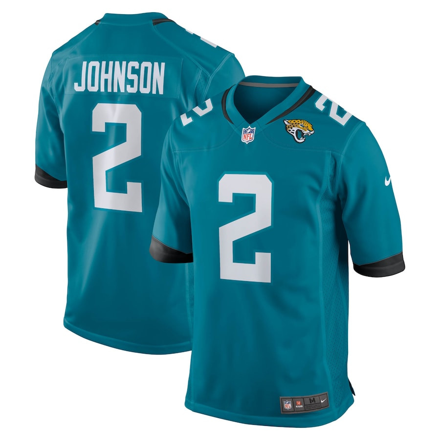 D'Ernest Johnson 2 Jacksonville Jaguars Team Game Men Jersey - Teal JS7705 nicesnker
