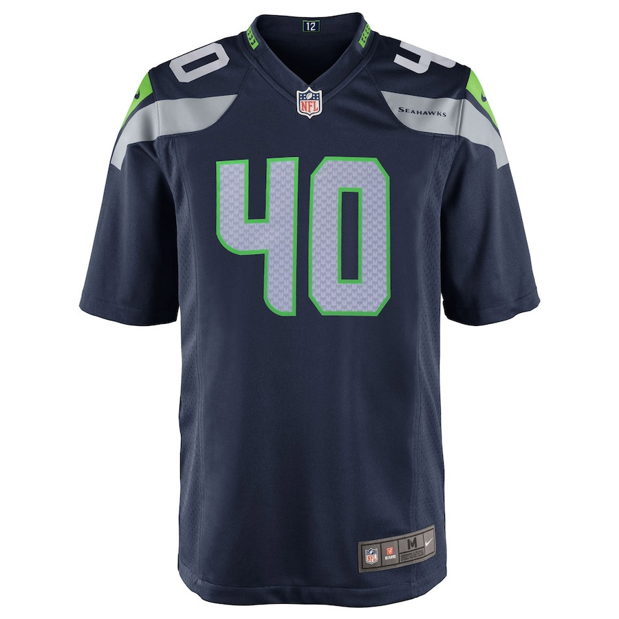Alternative view of Derrick Coleman 40 Seattle Seahawks YOUTH Team Color Game Jersey - College Navy JS6147 nicesnker
