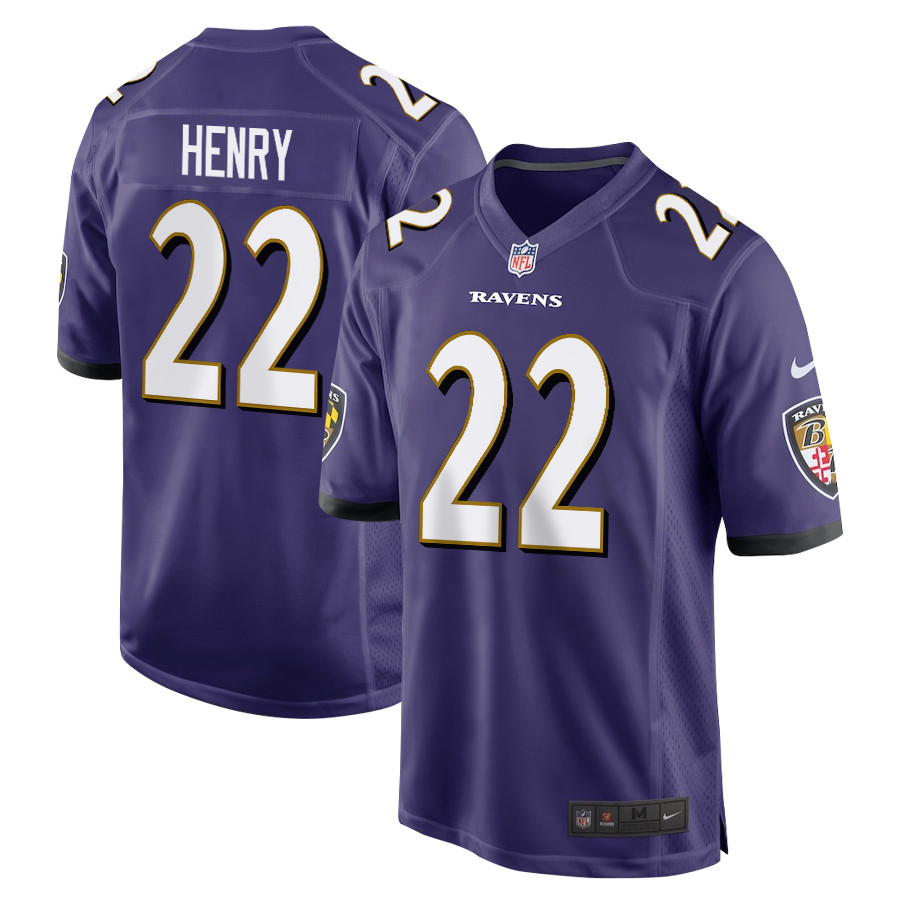 Derrick Henry 22 Baltimore Ravens Game Men Jersey - Purple JS5792 nicesnker