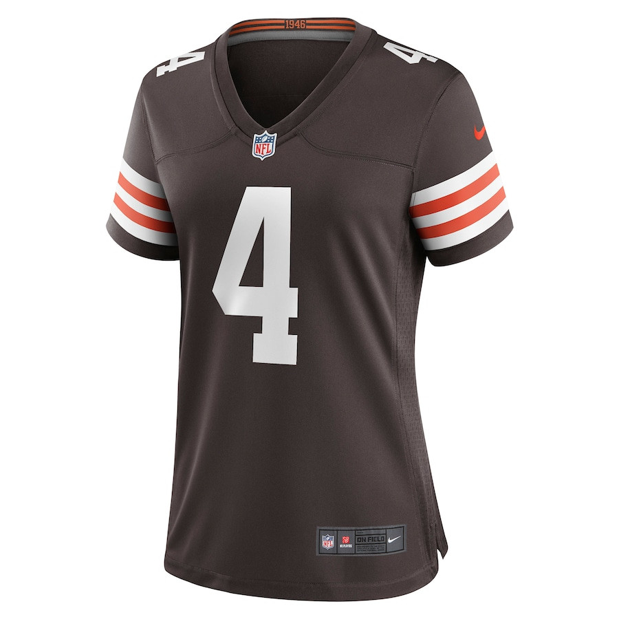 Alternative view of Deshaun Watson 4 Cleveland Browns Women Jersey - Brown JS7086 nicesnker