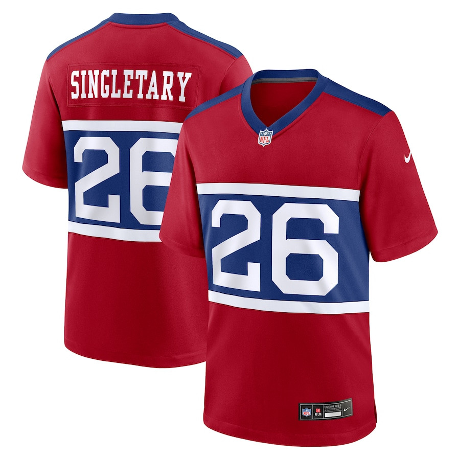 Devin Singletary 26 New York Giants Alternate Game Men Jersey - Century Red JS7249 nicesnker
