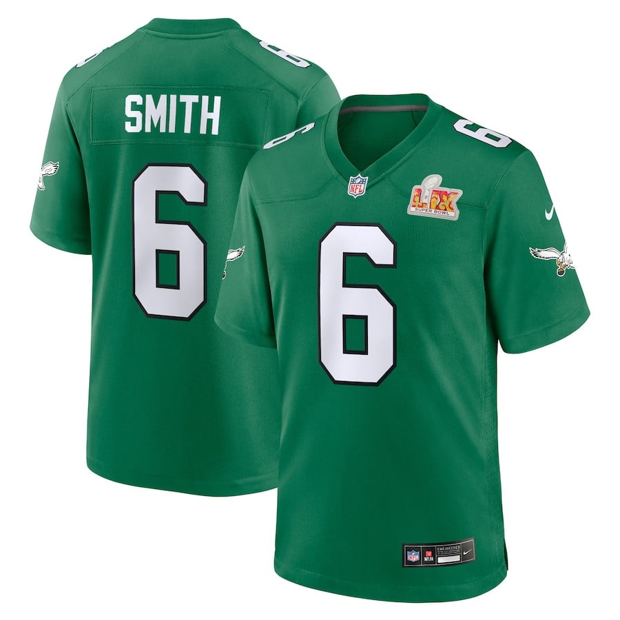 DeVonta Smith 6 Philadelphia Eagles Super Bowl LIX 2nd Alternate Game Jersey - Kelly Green JS5473 nicesnker