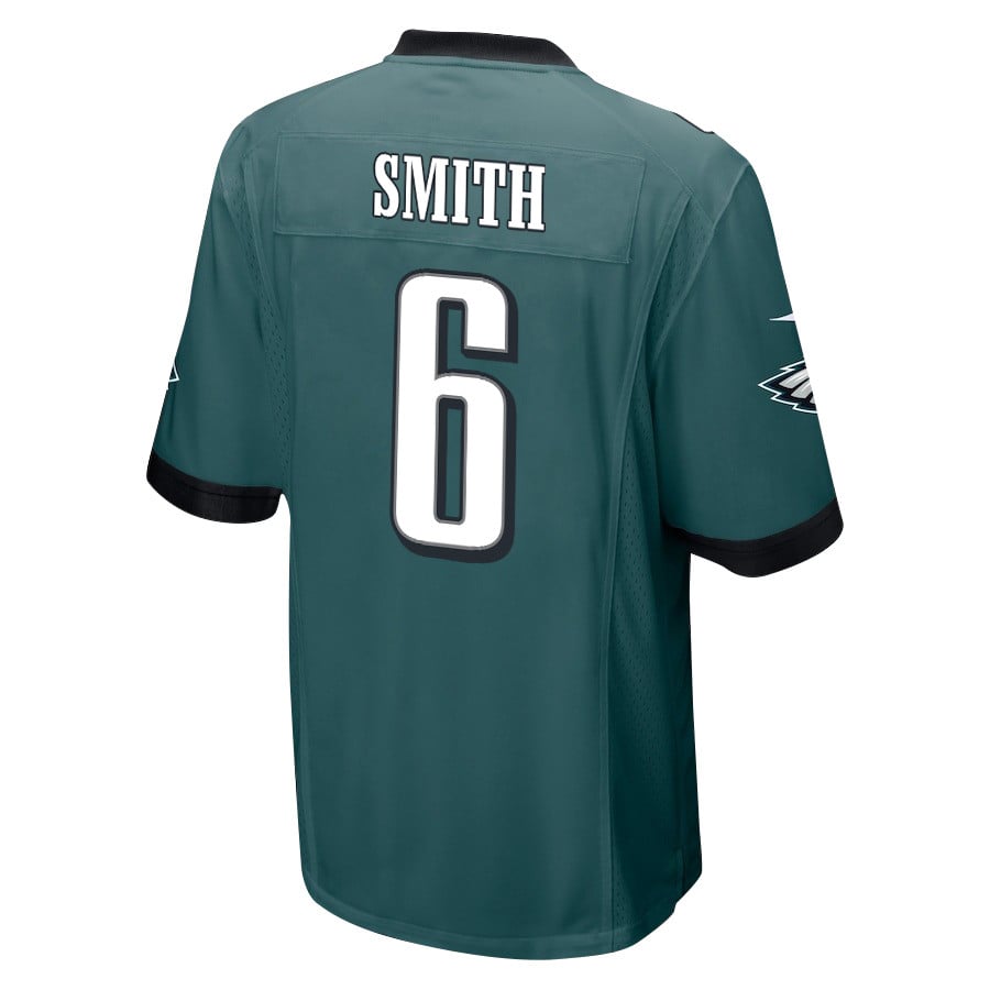 Alternative view of DeVonta Smith 6 Philadelphia Eagles Super Bowl LIX Champions Patch 'New Orleans - Where Legends Are Made' EMBROIDERED Game Men Jersey - Midnight Green JS6270 nicesnker