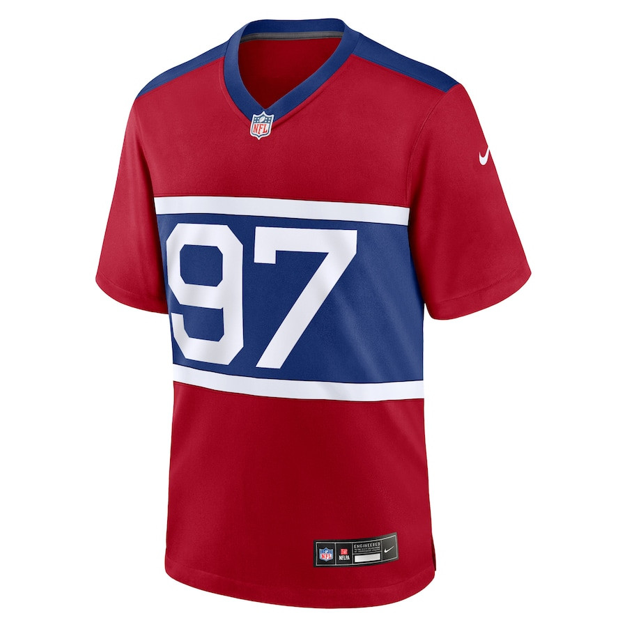 Alternative view of Dexter Lawrence II 97 New York Giants Alternate Game Men Jersey - Century Red JS2822 nicesnker