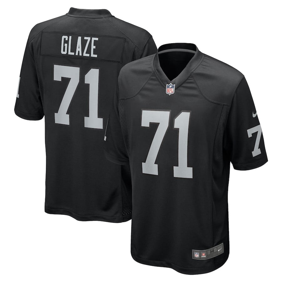 DJ Glaze 71 Las Vegas Raiders Team Game Men Jersey - Black JS3981 nicesnker