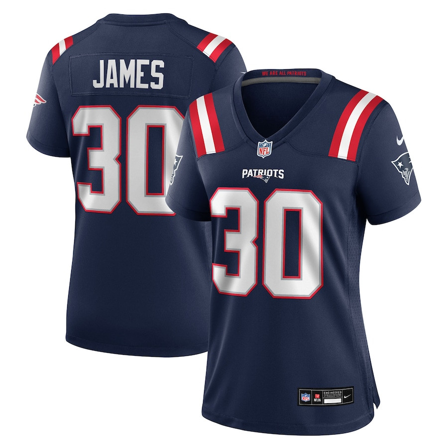 D.J. James 30 New England Patriots Women's Team Game Jersey - Navy JS9310 nicesnker