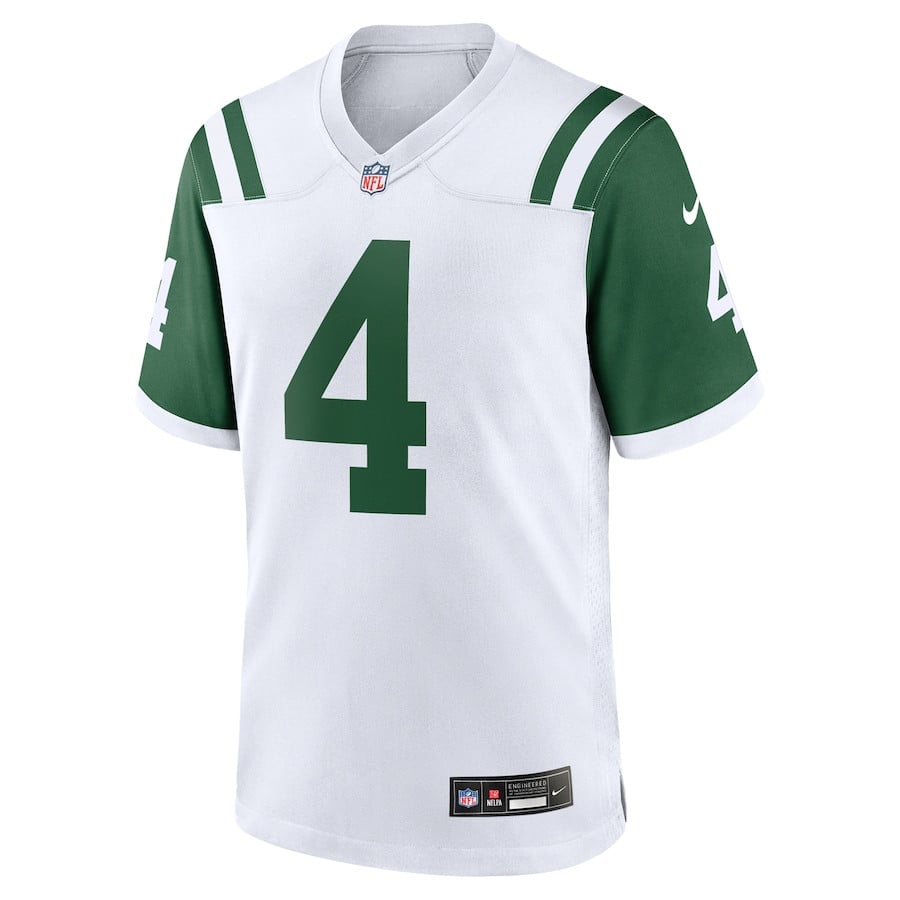 Alternative view of D.J. Reed 4 New York Jets Classic Alternate Game Men Jersey - White JS8407 nicesnker