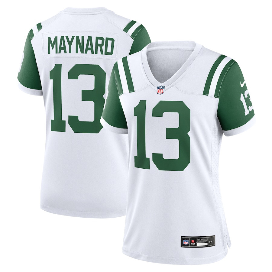 Don Maynard 13 New York Jets Women's Classic Alternate Retired Player Game Jersey - White JS2406 nicesnker