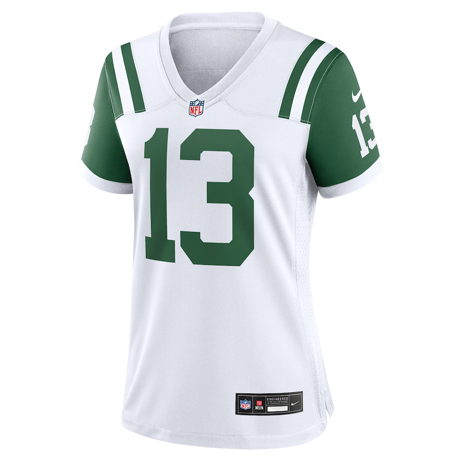 Alternative view of Don Maynard 13 New York Jets Women's Classic Alternate Retired Player Game Jersey - White JS2406 nicesnker