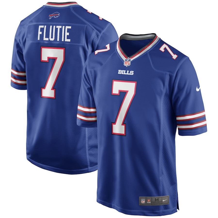 Doug Flutie 7 Buffalo Bills Men Game Retired Jersey - Royal JS1242 nicesnker