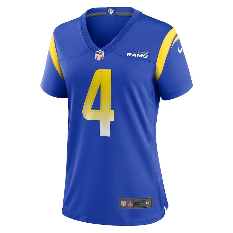 Alternative view of Dresser Winn 4 Los Angeles Rams Women Team Game Jersey - Royal JS5746 nicesnker