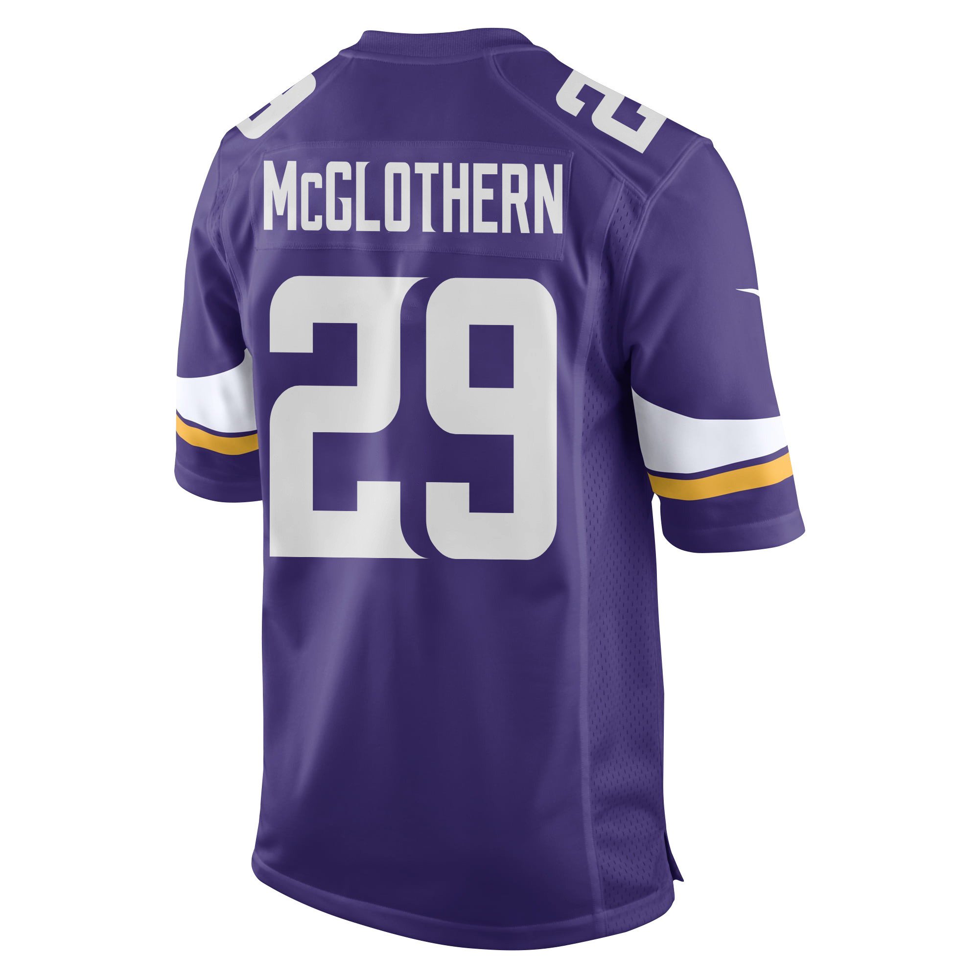Alternative view of Dwight McGlothern 29 Minnesota Vikings Super Bowl LIX New Orleans Patch Game Men Jersey - Purple JS1489 nicesnker