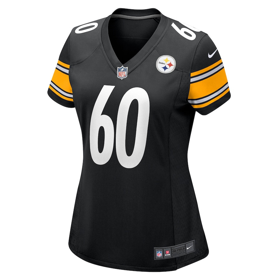 Alternative view of Dylan Cook 60 Pittsburgh Steelers Women's Game Jersey - Black JS7631 nicesnker