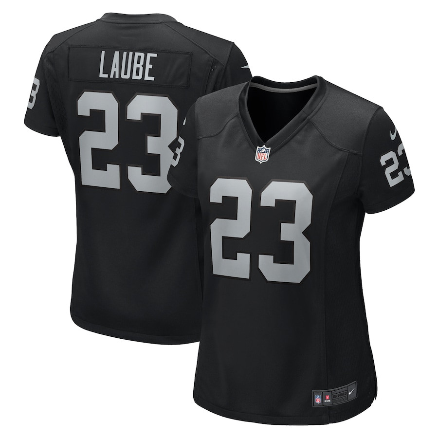Dylan Laube 23 Las Vegas Raiders Women's Team Game Jersey - Black JS1261 nicesnker