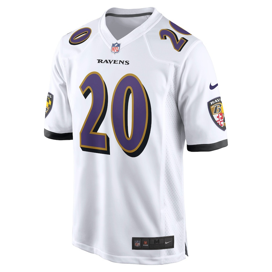 Alternative view of Ed Reed 20 Baltimore Ravens Men Retired Game Jersey - White JS9615 nicesnker