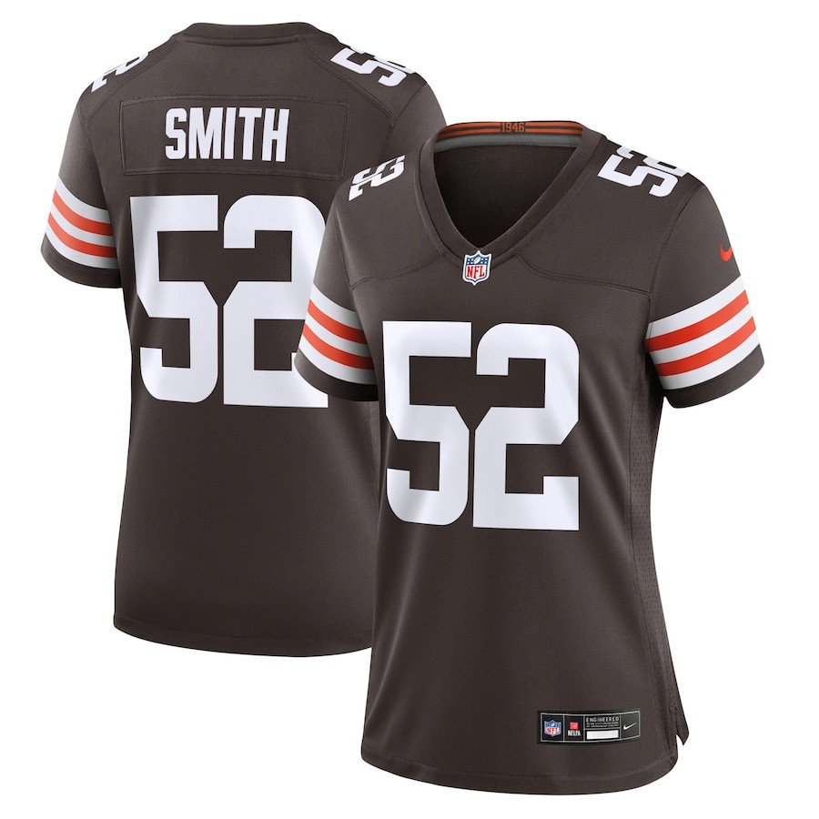 Elerson Smith 52 Cleveland Browns Women's Team Game Jersey - Brown JS9227 nicesnker