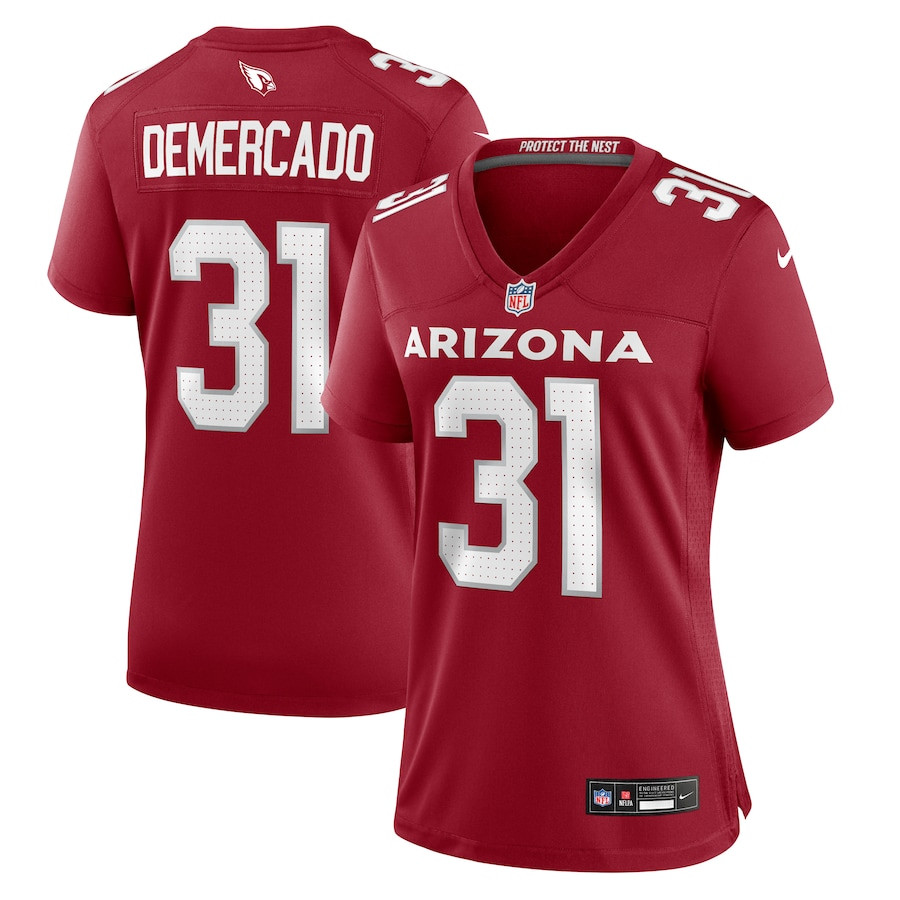 Emari Demercado 31 Arizona Cardinals Women's Game Jersey - Cardinal JS1195 nicesnker
