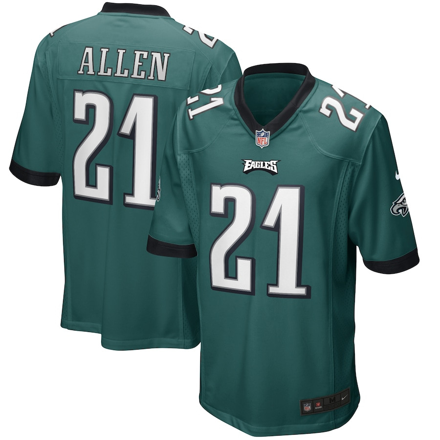 Eric Allen 21 Philadelphia Eagles Men Game Retired Jersey - Midnight Green JS8138 nicesnker