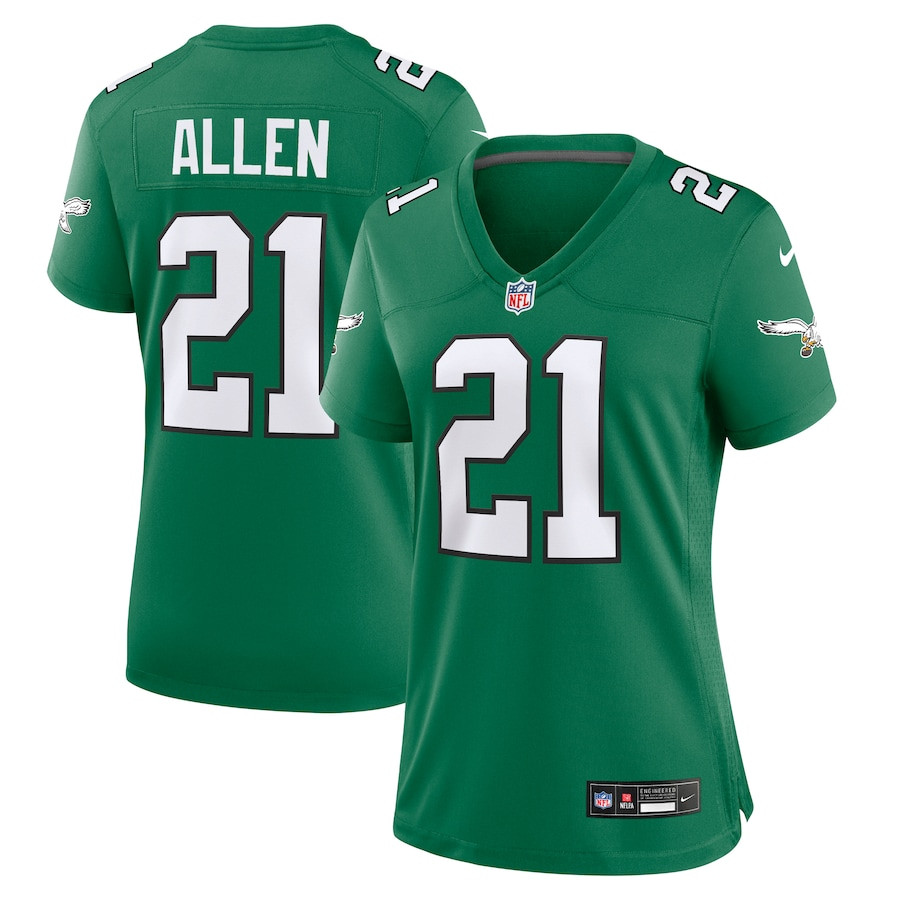 Eric Allen 21 Philadelphia Eagles Women's Alternate Game Jersey - Kelly Green JS3793 nicesnker