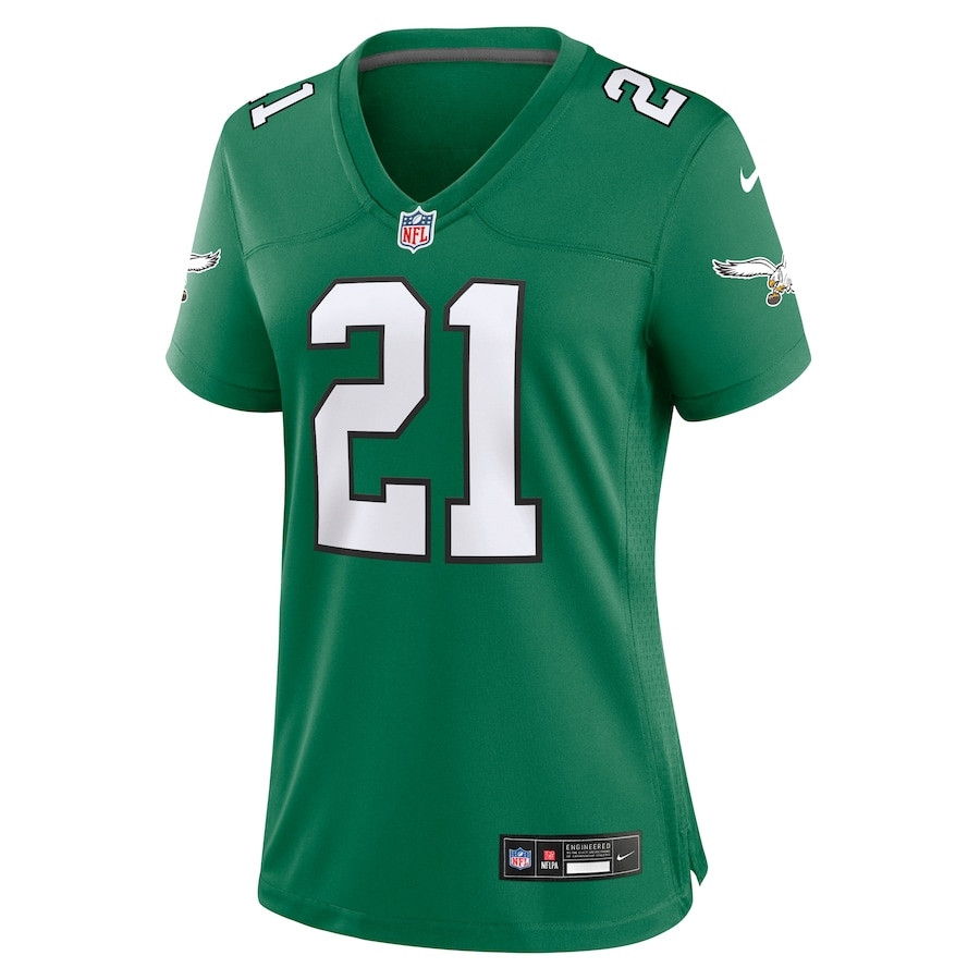 Alternative view of Eric Allen 21 Philadelphia Eagles Women's Alternate Game Jersey - Kelly Green JS3793 nicesnker