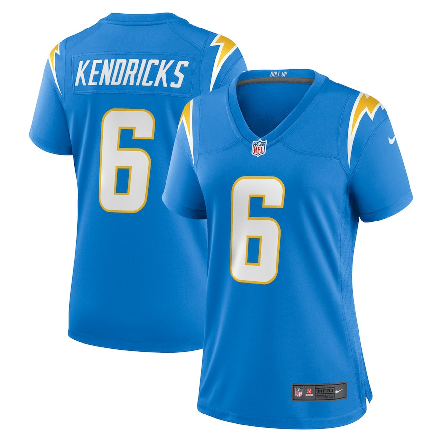 Eric Kendricks 6 Los Angeles Chargers Women Game Jersey - Powder Blue JS5120 nicesnker