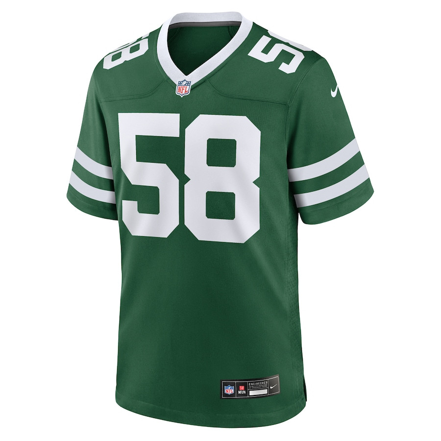 Alternative view of Eric Watts 58 New York Jets Team Game Men Jersey - Legacy Green JS5164 nicesnker