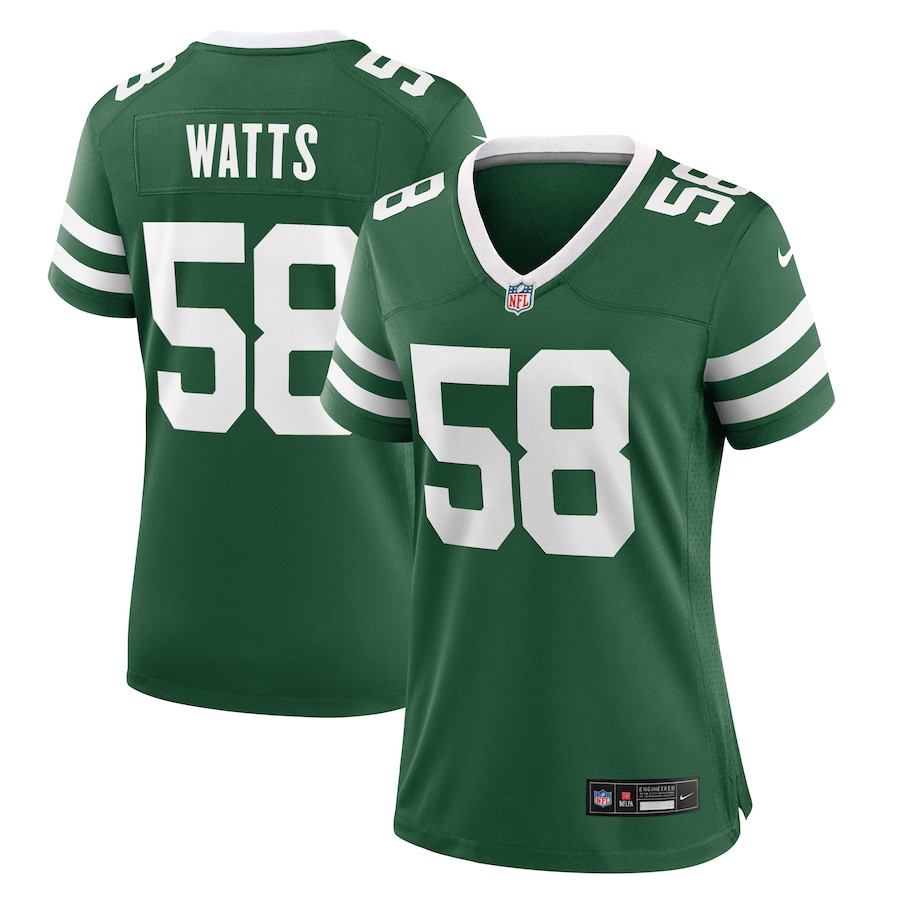 Eric Watts 58 New York Jets Women's Team Game Jersey - Legacy Green JS8538 nicesnker