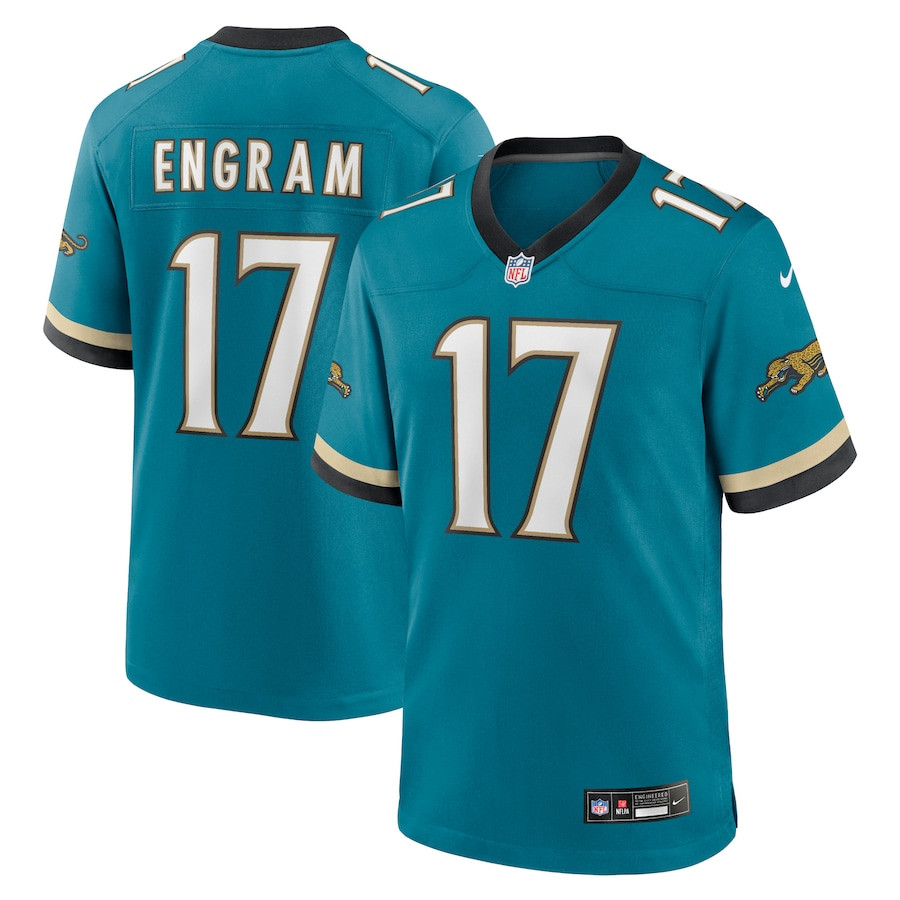 Evan Engram 17 Jacksonville Jaguars Prowler Throwback Player Game Men Jersey - Teal JS3806 nicesnker
