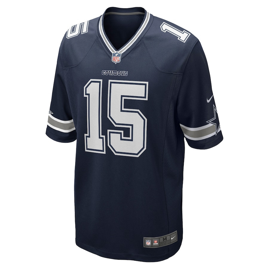 Alternative view of Ezekiel Elliott 15 Dallas Cowboys Team Game Men Jersey - Navy JS2743 nicesnker